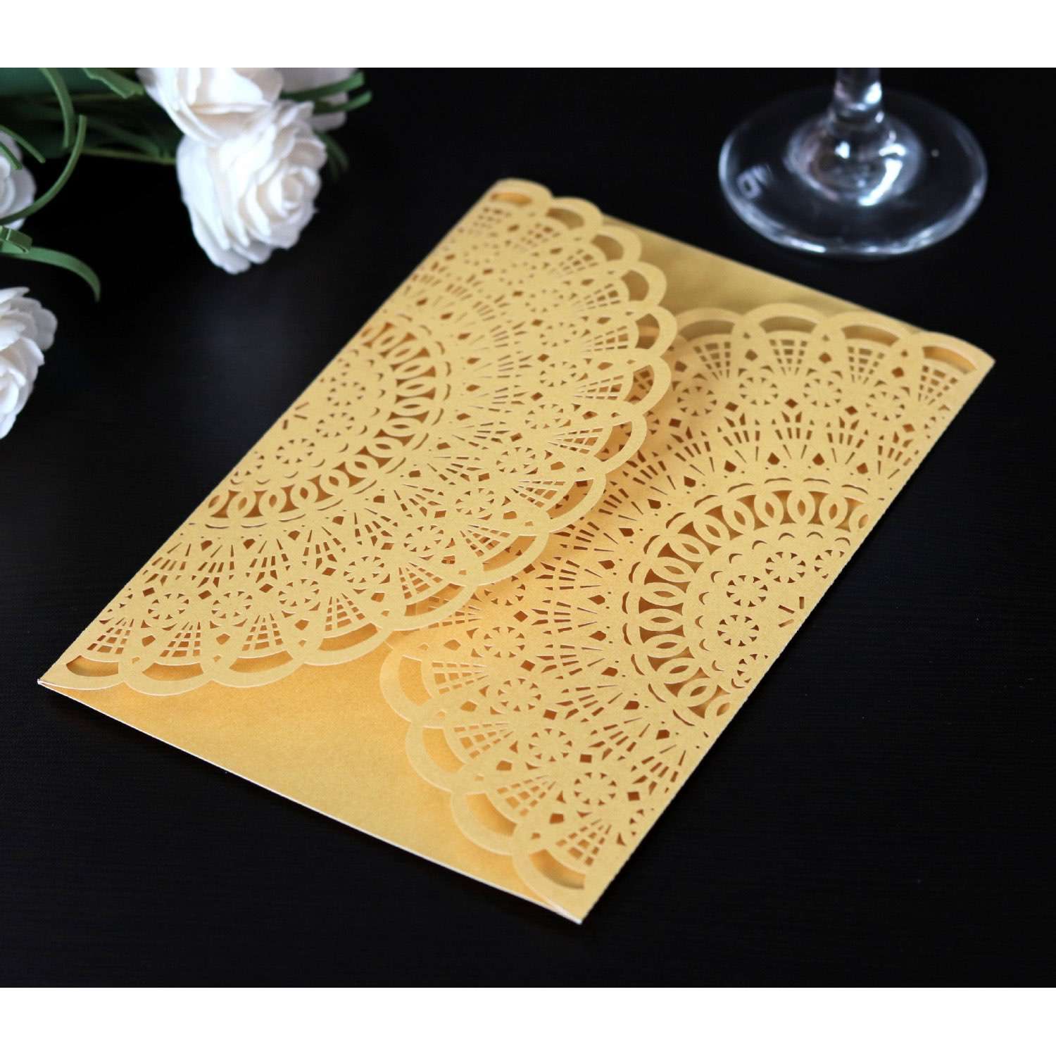 Wedding Invitation Holder Laser Cut Paper Thank You Card Wholesale